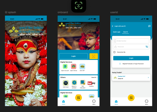 Kumari Bank UI Design